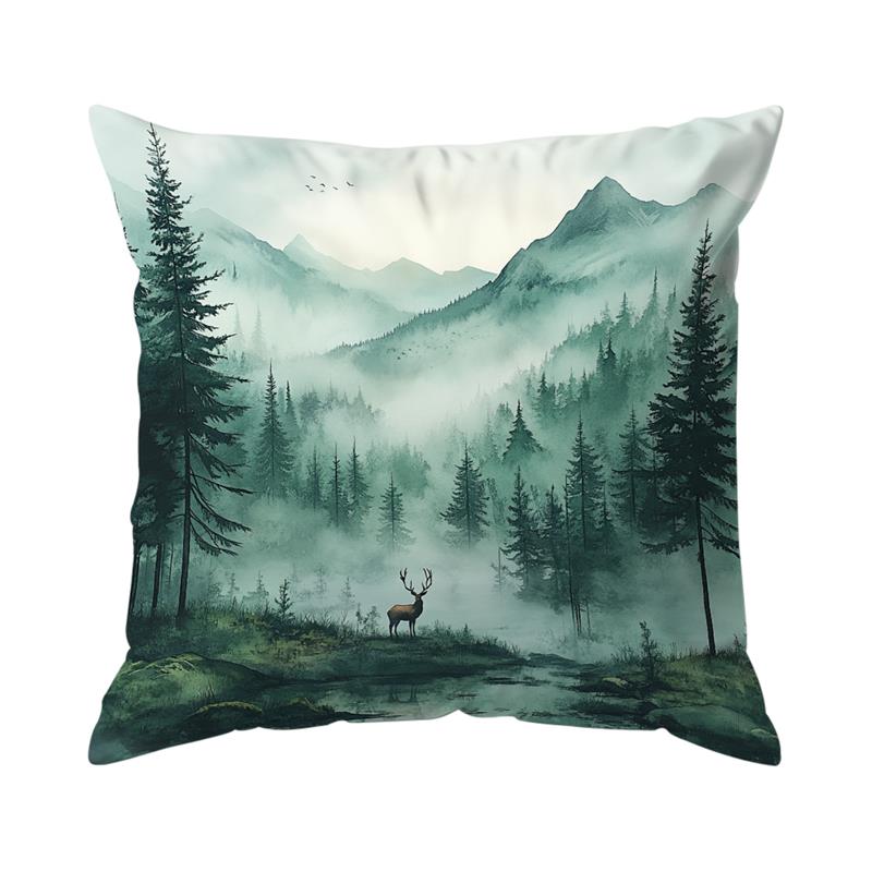 

Quiet Natural Scenery Patterns Pillowcase 18 X 18 Inch Pillow Covers Throw Pillows Cushion Cases For Home Car Sofa 1pcs 16x16Inch