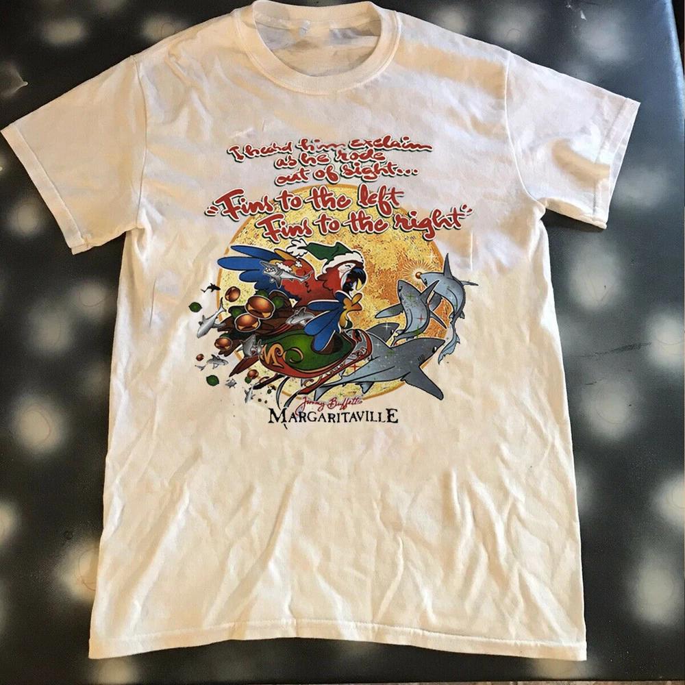 Jimmy Buffett Shirt Christmas For Gift Short Sleevee Classic White Unisex GO1028 L