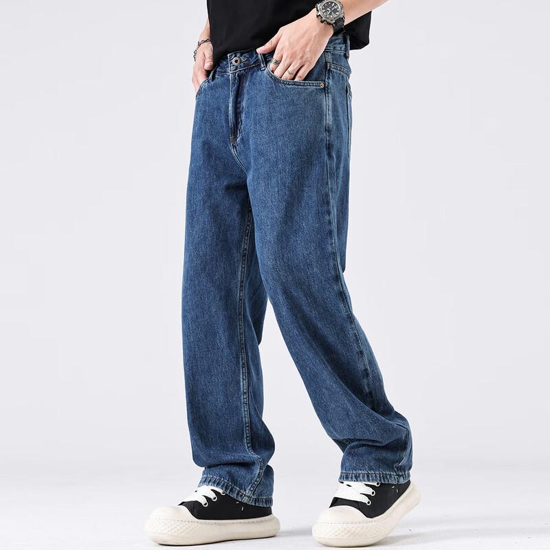 POLOMEISDO Men's Loose Straight Denim Jeans