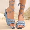 Fashion Shoes for Women 2024 Hot Sale Open Toe Ankle Straps Women's Sandals Summer Rome Cowboy Outdoor Casual Beach Wedge Sandals