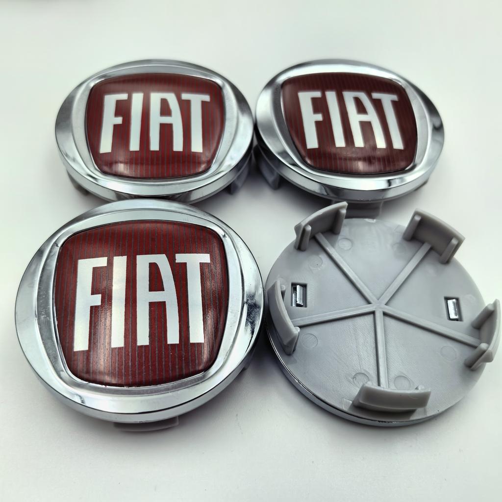 4 szt. 60 mm Kołpak Środkowy Piasty Koła Logo Emblemat Samochodowy Pyłoszczelne Pokrowce Odznak Stylingowe Akcesoria do Fiat 500 Modyfikacja Felgi Samochodowej