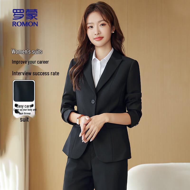 ROMON Women s Business Casual Slim Fit Suit Jacket 160/88A