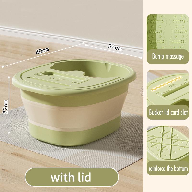 Portable Foldable Foot Bath Tub Plastic Space-Saving Design Needed For Bedroom Use Bathroom Accessories Adult Folding Bathtub Set