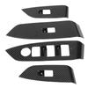 4 Pcs Door Window Control Panel Cover Carbon Fiber Style Glass Lift Button Decoration Sticker Replacement for Mazda