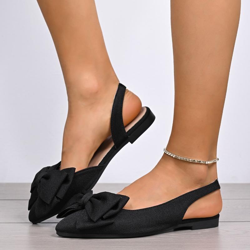 Fashion 2025 Summer Closed Toe Women's Sandals Fashion Butterfly-knot New Plus Size Slip-on Best Seller Light Comfortable Flat Sandals