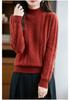 Women's 2025 Autumn/Winter Seven-Stitch Thick Wool Knit Half-High Neck Base Layer Top