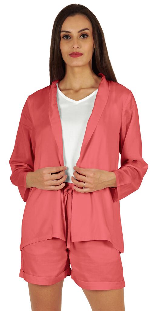 Inkmeso Elegant Shrug  & Shorts Set For Women  s 3 Piece Outfits Loungewear Summer