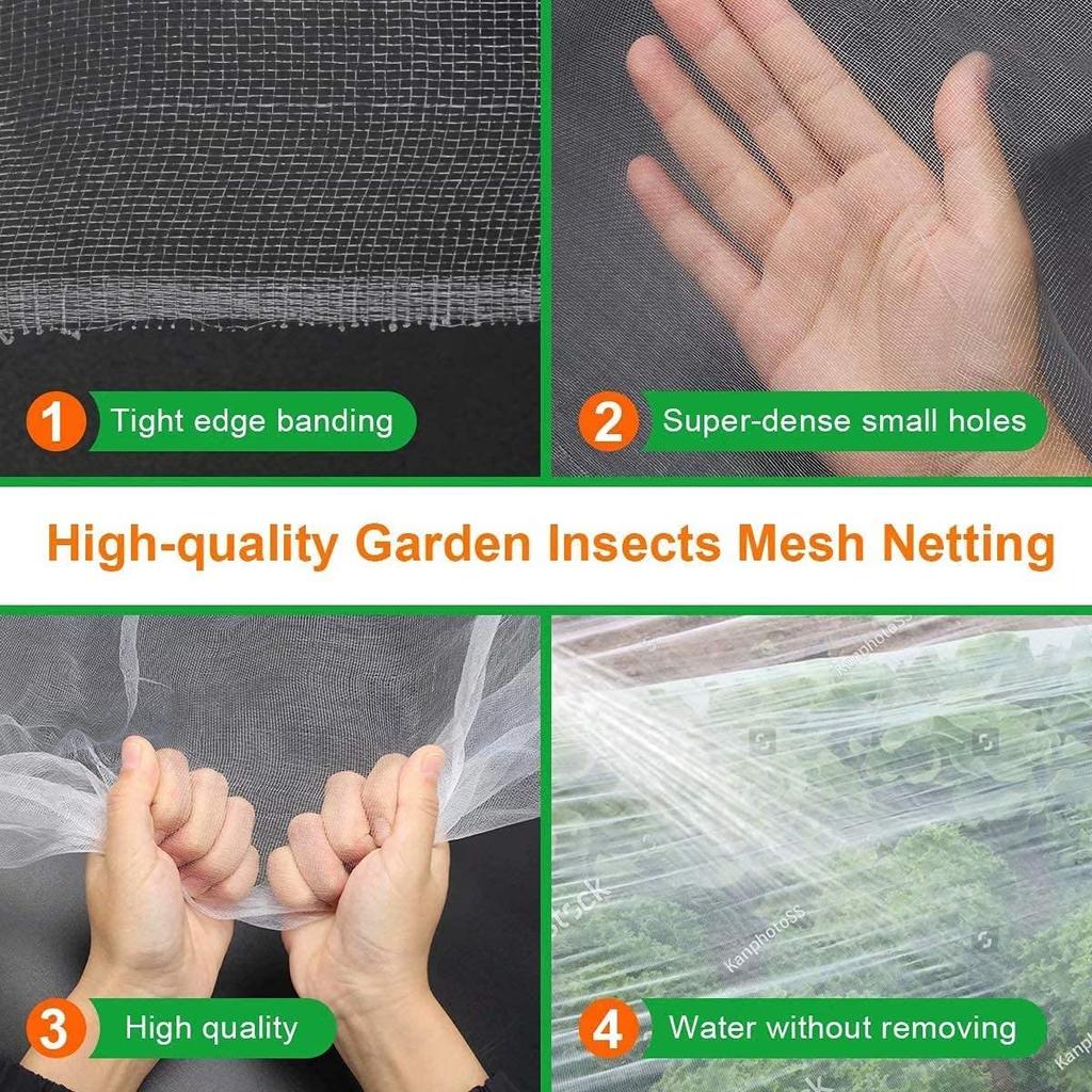 5/10m 20-500Mesh Insektenschutznetz Gemüsepflegeabdeckung Pflanzenabdeckungen Garteninsektennetz Anti-Vogel-Netz Windows Obstnetze