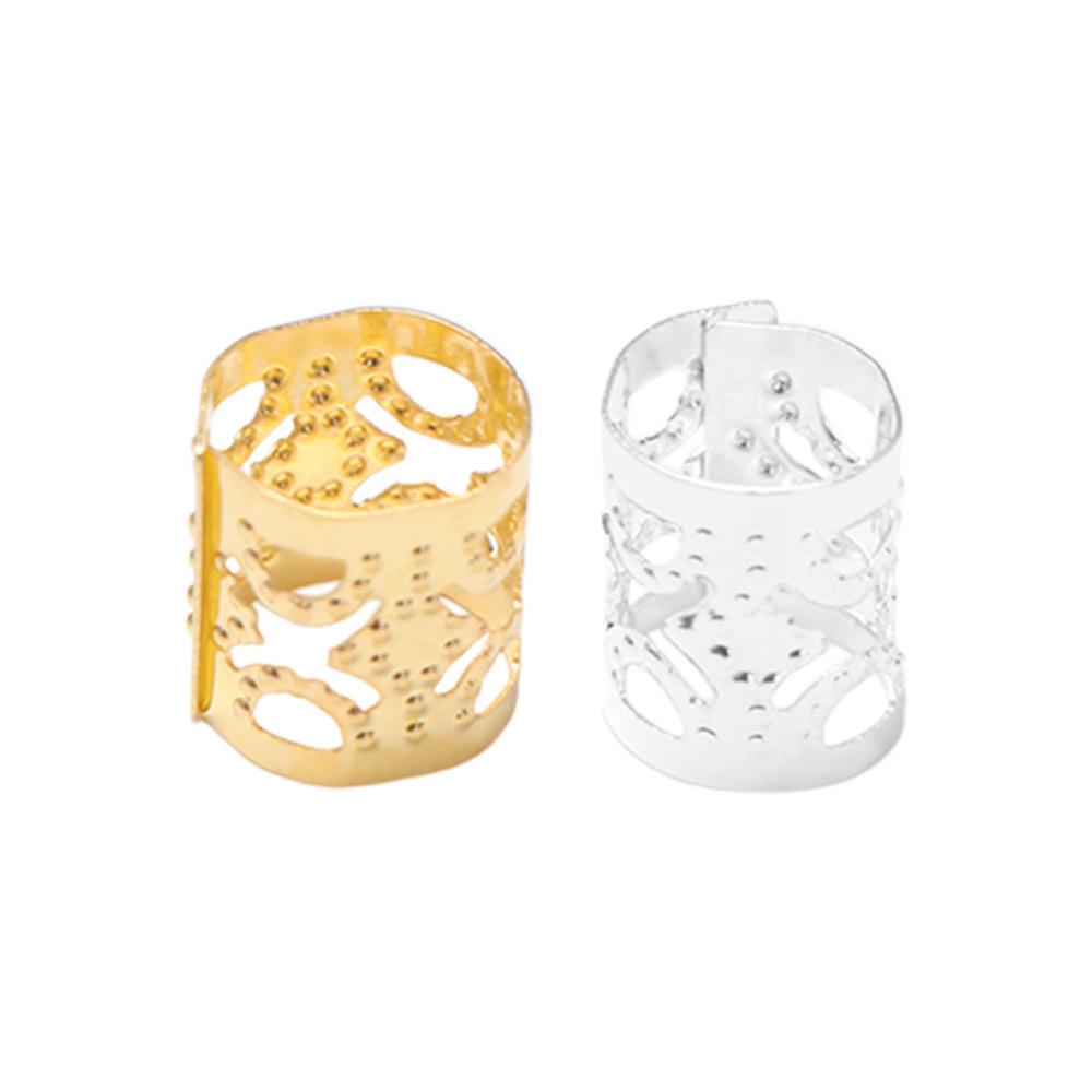 60 Stück Dreadlocks Hohl Aus Haarring Metall Manschettenclips Haarflechtrohre Dreadlocks Perlen Männer