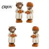 Spooky Seasonal Tiered Tray Decor Halloween Highland Cow Figurine, Resin Statue with Pumpkin Mug, Farmhouse Table Fall Tabletop for Home Kitchen Shelf
