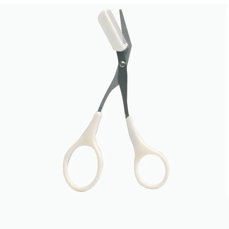Stainless SteelBuilt-in Comb Eyebrow Scissors - Precision Grooming Tool with Handles,Durable Metal Construction, Eyebrow Trimmer