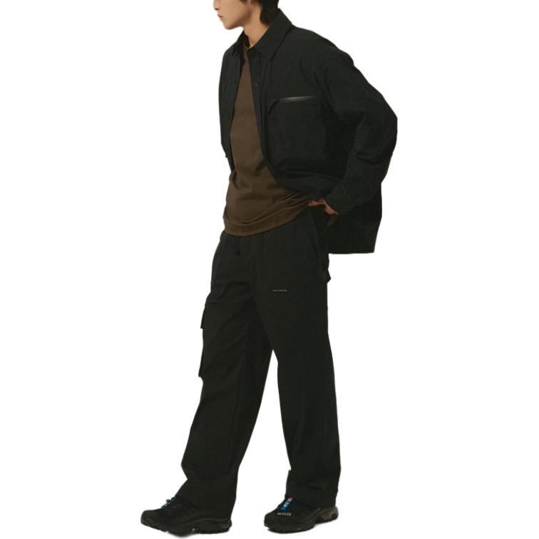 Salomon Soft Shell Pointed Collar Loose Button Long Sleeve Shirt Men shirts C29955