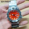 Sea Knight Monster Automatic Watch Men Stainless Steel Japan NH36 Mechanical Watches Sapphire Vintage Red Dial Green C3 Luminous 200M Diver Watch