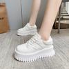 Small man thick-soled little white shoes women's rhinestones autumn new versatile muffin sole casual shoes sports board shoes