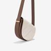 Leather Semi-circular Wide Single-shoulder Leather Women's Bag, Saddle Bag, Niche Crossbody Bag