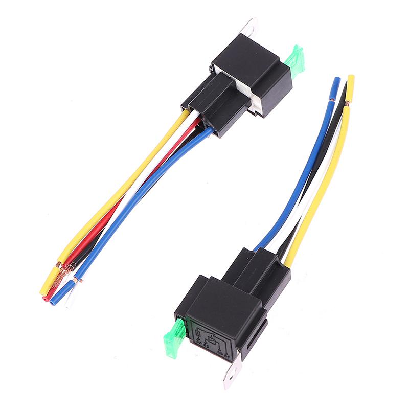 12V/24V Auto Relay with Fuse 30A SPDT NO/NC Changeover Relay 1.8W Coil Power 4-Pin 5-Pin Car Truck Van Relay Replacement Relays 5