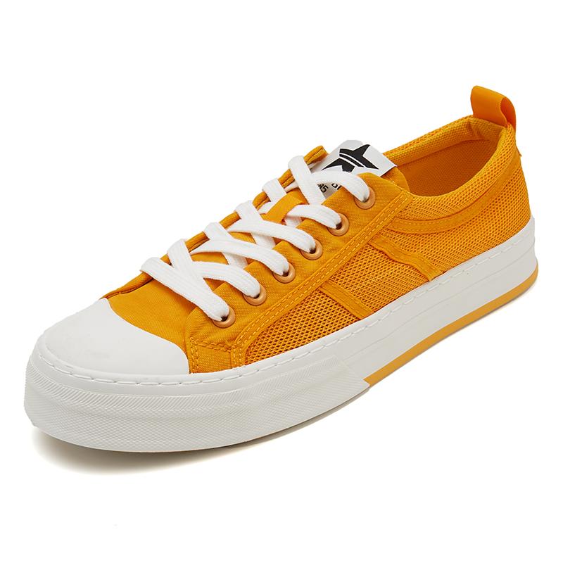 

Модная мужская парусиновая повседневная обувь, противоскользящая обувь для вождения и работы, легкая дышащая обувь на шнуровке для студентов SS25601 44 жёлтый