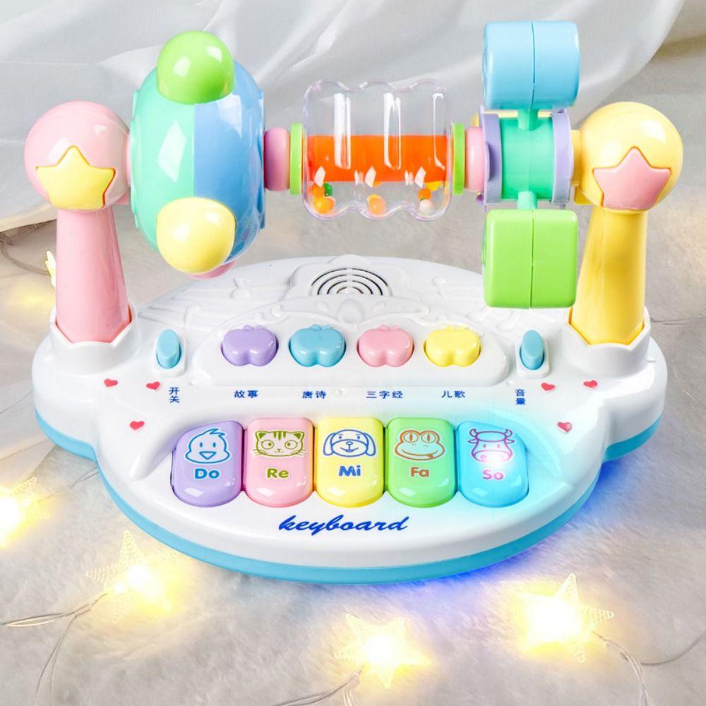 Rotating Bell Baby Music Piano Toy Interactive Early Educational Music Toy  Children