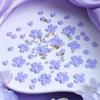 150 Stück lila runde Blütenblätter mit goldener Perle Nageldekorationsmaterial für Klebenagelpatches DIY Nagelprodukte