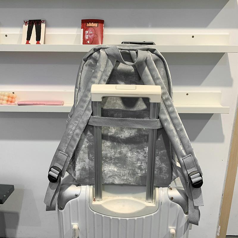School bag Korean version of college students ins versatile large-capacity school bag simple and casual new travel backpack shoulder bag