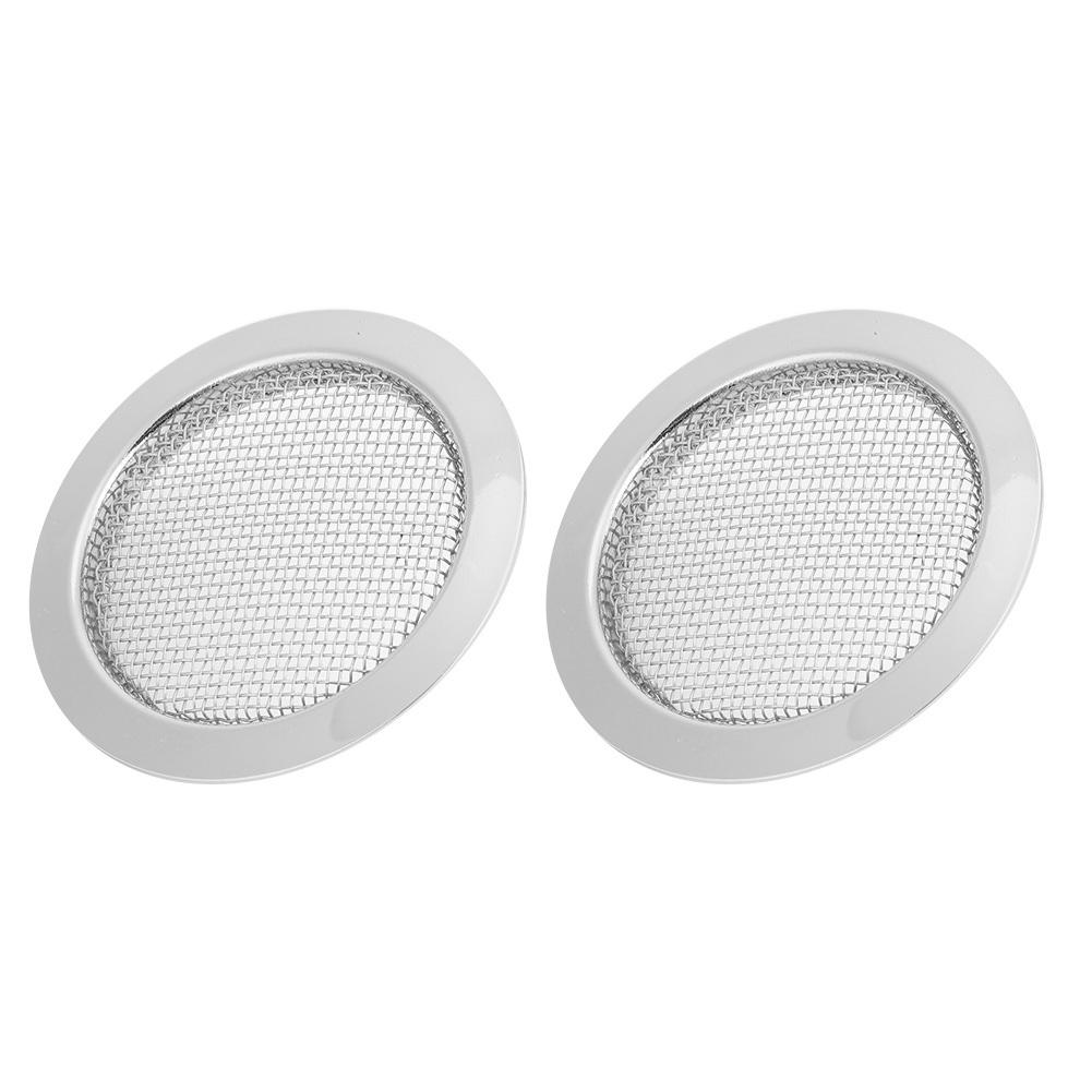 2PCS Resonator Guitar Sound Hole Cover Inserts Screen Metal for Parts(Gold)
