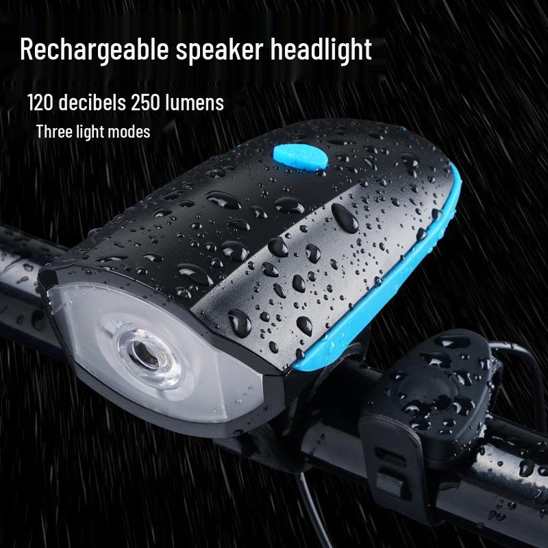Multi-Functional 7588 Bicycle Headlights: Waterproof, Strong Light, Horn, and Charger for Night Riding