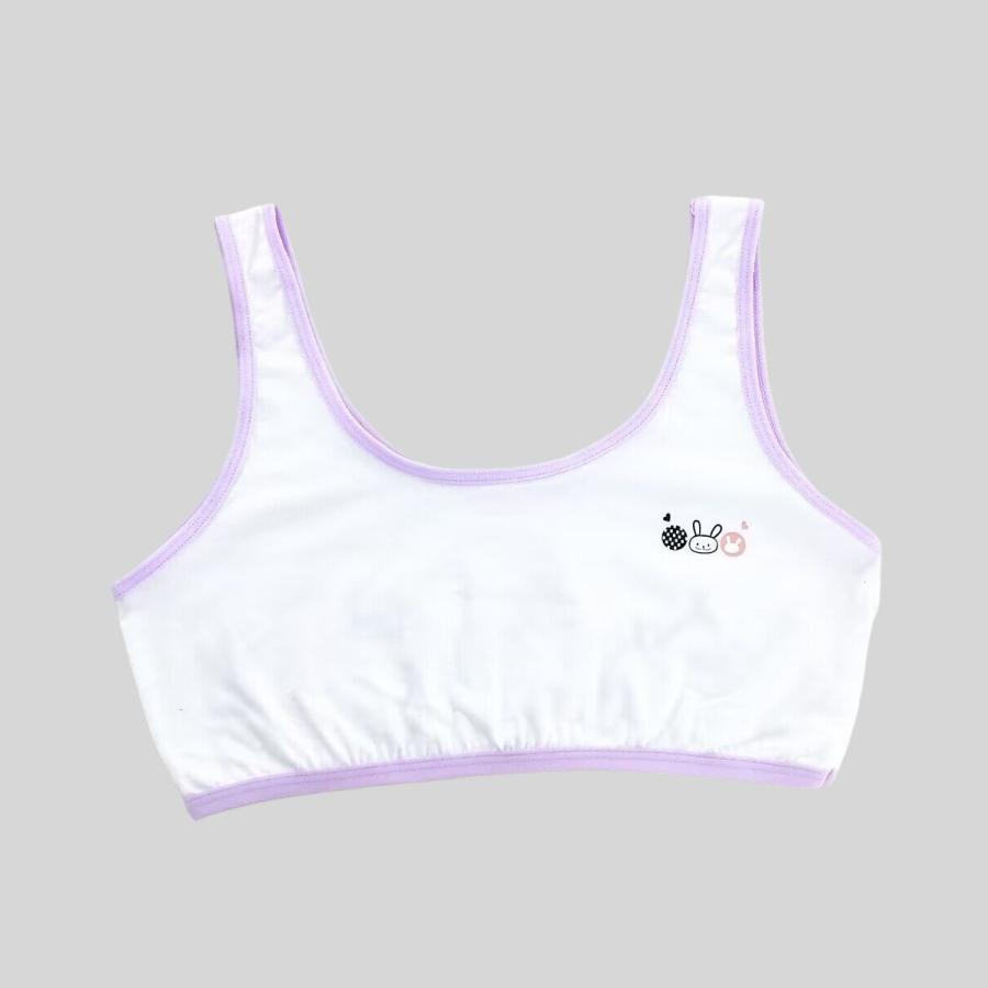 5Pc/lot Girl Cotton Underwear Puberty Teenage Student Brassiere Training Bra 8-16Years