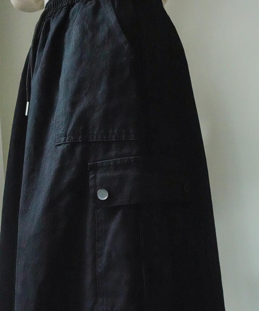 Cool Kitten Utility Flap Pocket Long Skirt