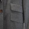 BETTINA SCHOENBACH 100% wool Chester coat 34 gray HUMBURG Women Used
