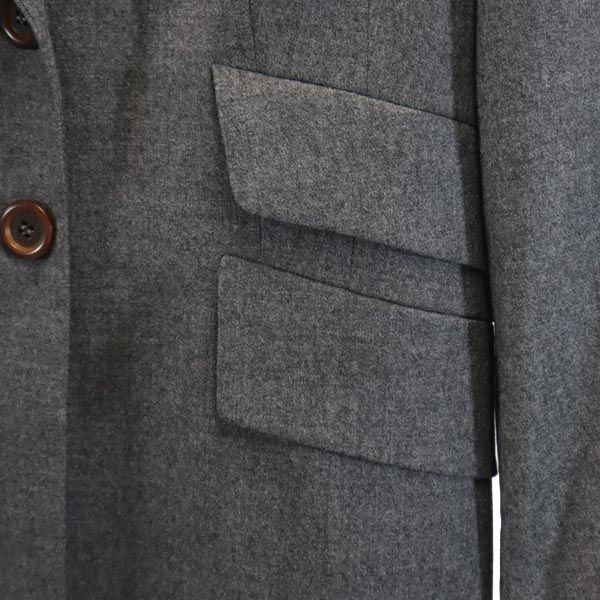 BETTINA SCHOENBACH 100% wool Chester coat 34 gray HUMBURG Women Used