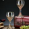 2pcs Elegant Crystal Wine Glasses with Golden Pattern - Premium Vintage Goblets for Champagne Whisky & Cocktails - Ideal for Home & Hospitality