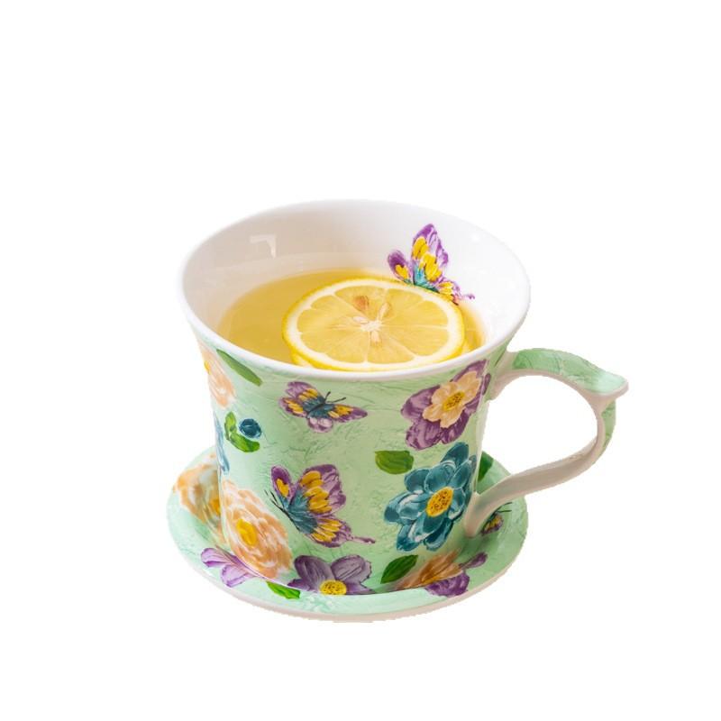 Japanese Style Country Coffee Cups and Plates  Ceramic Mugs  Coffee Cups Exquisite and Girlish Cups  Microwave Porcelain Cups