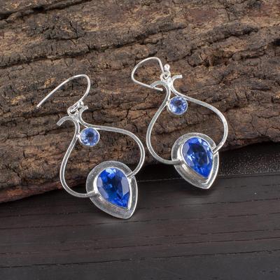 Tanzanite Handmade Gemstone Earrings, 925 Solid Sterling Silver Earrings Antique Jewelry, Earrings For Engagement Gift