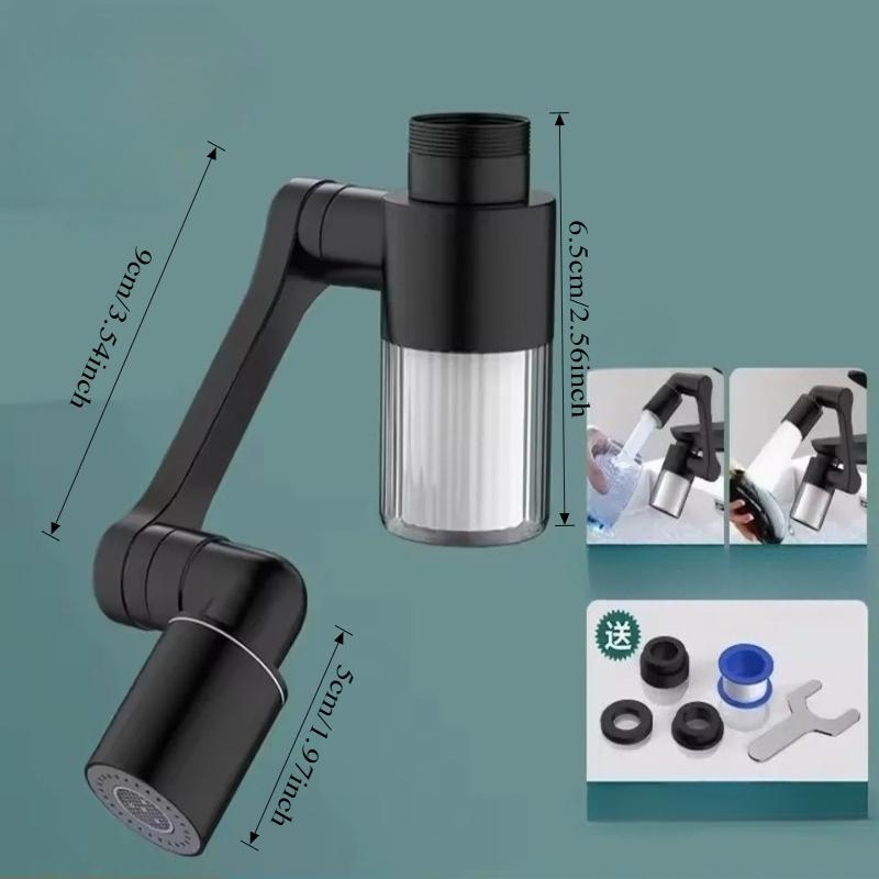 Universal Faucet Extender with Filter 2 Modes Tap Aerator Splash Basin Swivel Robotic Arm Faucets Extender Sprayer Head чёрный