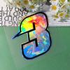1PC 0to9 Arabic Numerals Holographic Carbon Motorcycle Stickers Waterproof for Motorbike Fairing Fuel Tank Scooter Vinyl Decals