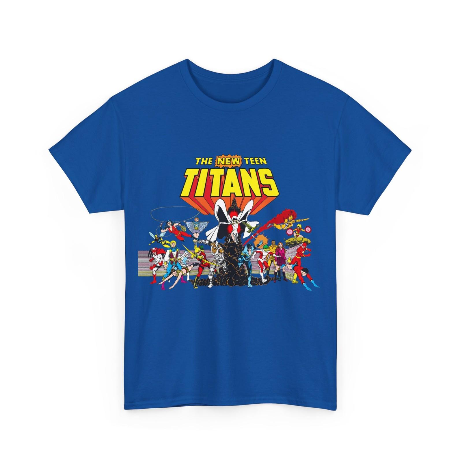 

New Teen Titans T-Shirt Mens Womens Tees Top - George Perez Art - Nightwing, Starfire, Cyborg, Speedy 4XL
