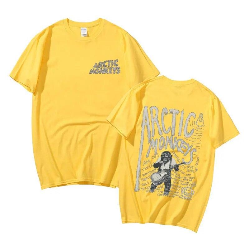 Arctic Monkeys Inspiriertes T-Shirt – Albumliste Doodle Print Vintage T-Shirt Unisex Damen Hip Hop Punk Kurzarm T-Shirts Streetwear