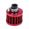 Akozon Air Filter Universal Air Intake Air Filter Universal Cold Air Intake Filter Kit 13mm Vent Cover Vent (Red)