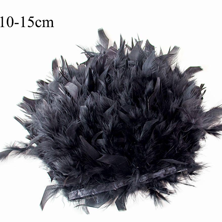 Feather1 Meter Natural Feather Trim Fringe Multi-color White Black Red Ostrich Turkey Feathers for Wedding Dress Decoration DIY Crafts