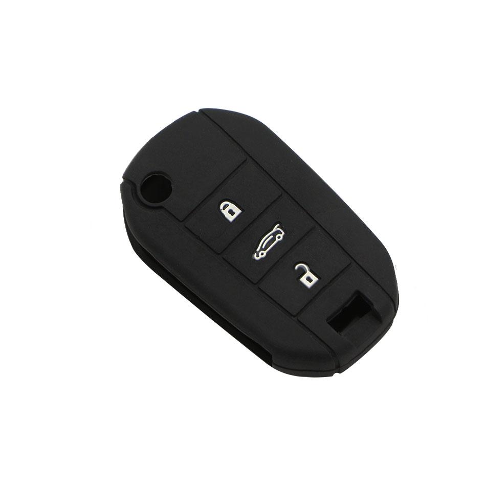3 Button for Peugeot 3008 208 308 508 408 2008 for Citroen C4 CACTUS C5 C3 C4L Protector Silicone Key Case Cover