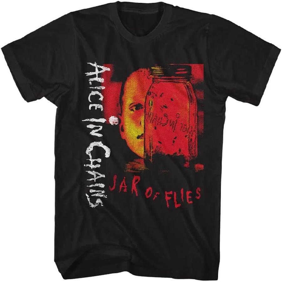 

Alice in Chains T Shirt Jar of Files Mens Short Sleeve T Shirts 90s Music Vintage Style Graphic Tees S чёрный