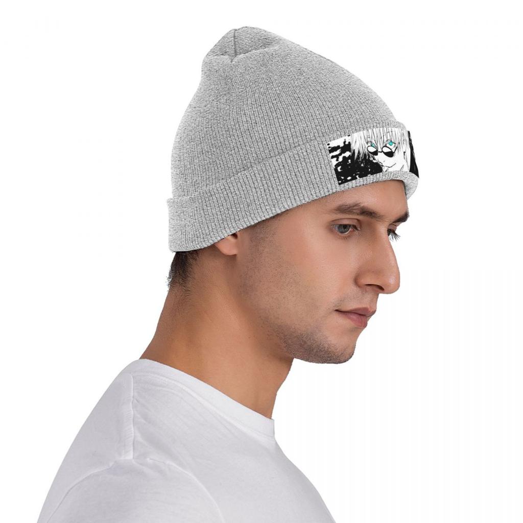 Gojo Manga Kawaii Japanese Anime Warm Knitted Cap Fashion Bonnet Hat Autumn Winter Outdoor Beanies Hats for Men Women Adult