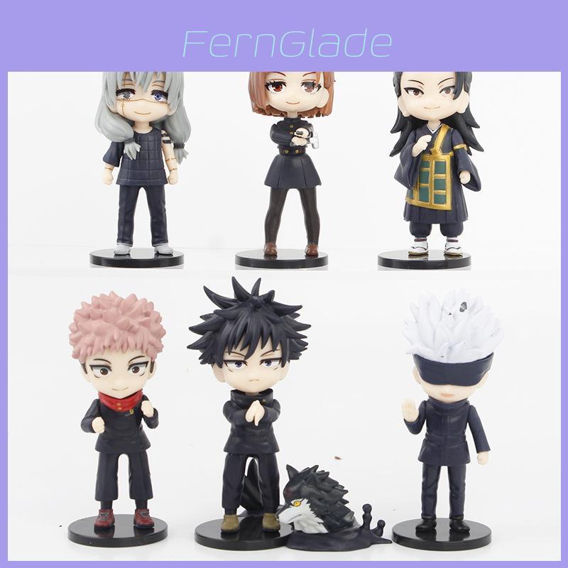 Adorable Jujutsu Kaisen Figures Set With Pvc Dolls Of Gojo Itadori Nobara And Megumi