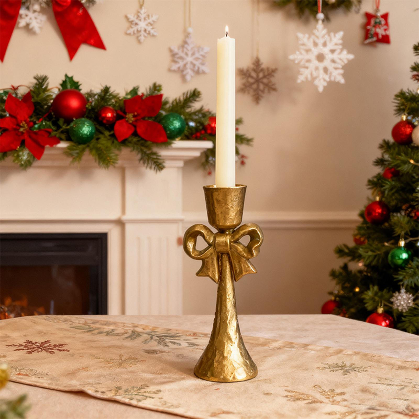 

Металлический подсвечник, подставка, декоративный подсвечник-бант, украшение для камина золотой