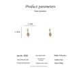 Golden Leaf Earrings: Women's Fashion with Micro-Inlaid Zircon, Featuring Golden Branches and Jade Leaves Design.