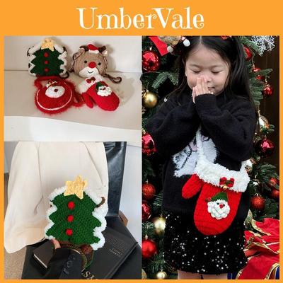 Gestrickte Kinder Weihnachtsmann Umhängetasche Mit Leichtem Design Für Den Täglichen Gebrauch