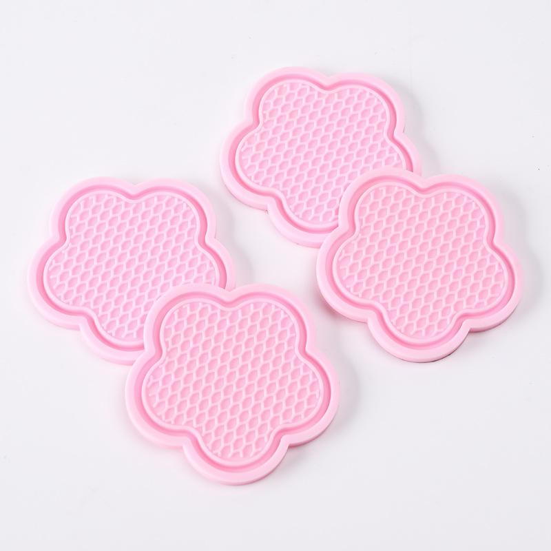 2PCS Car Cup Insert Coaster Flower Shaped Silicone Waterproof Non-Slip Sift-Proof Spill Saucer For Most Car Interior Accessories
