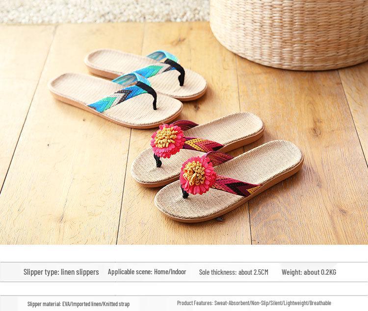 Protiskluzové lněné žabky: Stylové domácí pantofle pro páry