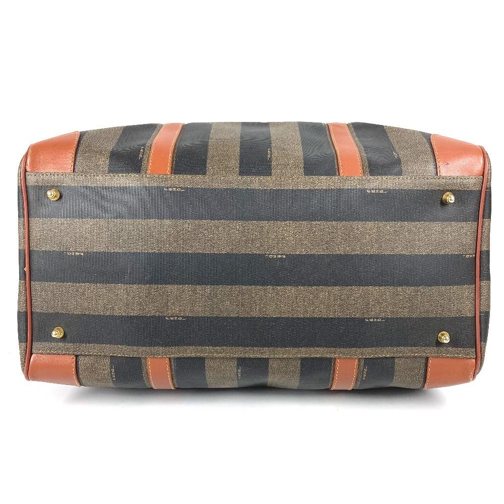 FENDI vintage Pecan travel bag travel bag bag Duffle Bag PVC/Leather khaki/Brown