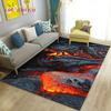 3D Volcano Lava Magma Area Rug Large,Carpet Rug for Living Room Bedroom Sofa Doormat Decoration,Kid Game Play Non-slip Floor Mat